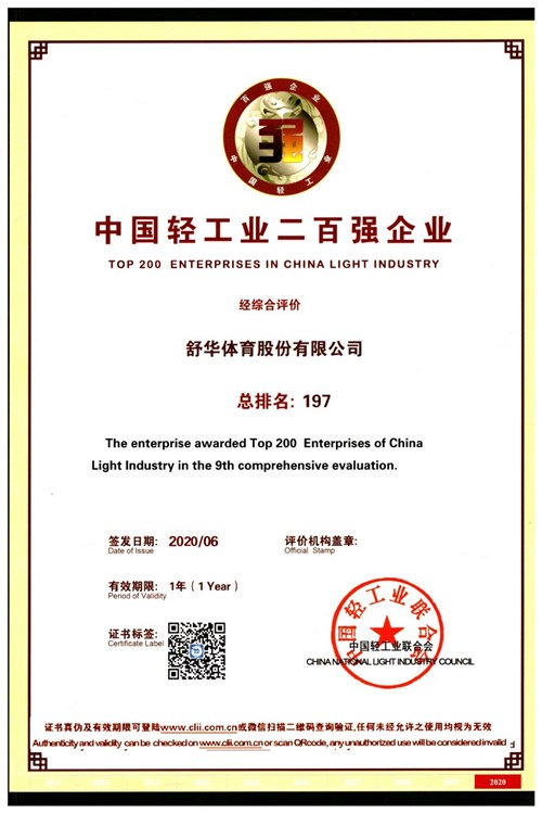 中國輕工業(yè)二百強企業(yè)